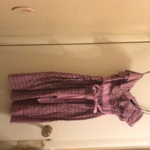 Purple/Pink dress with brown detailing